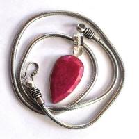 Rub 469 pendentif chaine rubis 24x40mm argent925 3