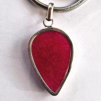 Rub 469 pendentif chaine rubis 24x40mm argent925 6