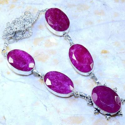 Rub 506a collier parure sautoir rubis argent 925 gothique achat vente bijoux