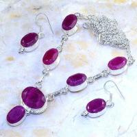 Rub 525d collier parure boucles rubis medieval argent 925 achat vente bijoux 1900