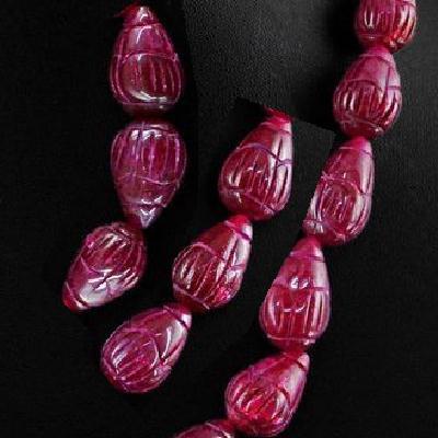 Rub 537 perles rubis rouge cachemire achat vente bijoux 1900 1 
