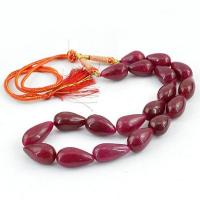 Rub 564a lot 2perles goutte polie 13x22mm rubis cachemire achat vente boucles oreilles 1