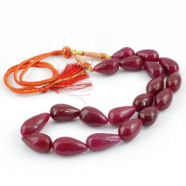 Rub 564a lot 2perles goutte polie 13x22mm rubis cachemire achat vente boucles oreilles 1