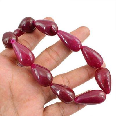 Rub 564a lot 2perles goutte polie 13x22mm rubis cachemire achat vente boucles oreilles 2 