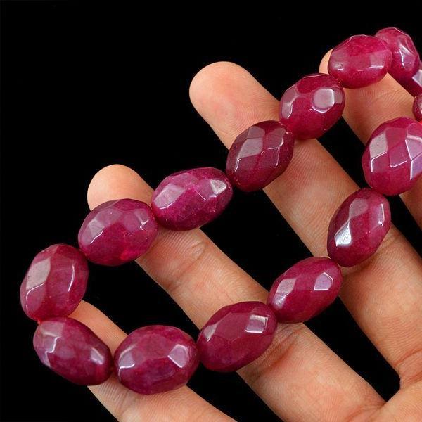 Rub 578 lot 2xperles facettees poire 12x15 mm rubis cachemire achat vente bijoux ethniques 2