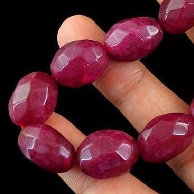 Rub 578 lot 2xperles facettees poire 12x15 mm rubis cachemire achat vente bijoux ethniques 3