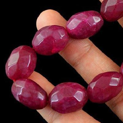 Rub 578 lot 2xperles facettees poire 12x15 mm rubis cachemire achat vente bijoux ethniques 3