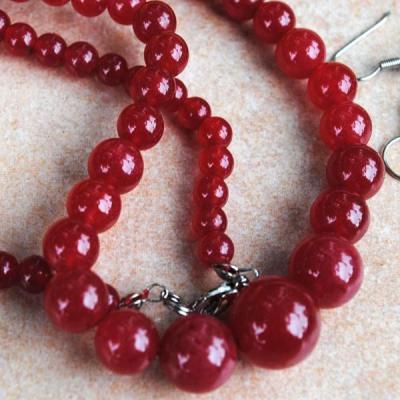 Rub 610c collier parure sautoir 6x14 mm rubis cachemire achat vente bijoux ethniques