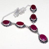 Rub 616a collier parure sautoir rubis ethnique argent 925 achat vente bijoux 1900