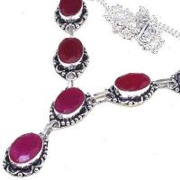 Rub 616b collier parure sautoir rubis ethnique argent 925 achat vente bijoux 1900