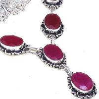 Rub 616c collier parure sautoir rubis ethnique argent 925 achat vente bijoux 1900