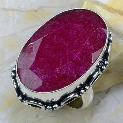 Rub 673a bague rubis t59 chevaliere 18x28mm cachemire bijou ethnique achat vente argent 925