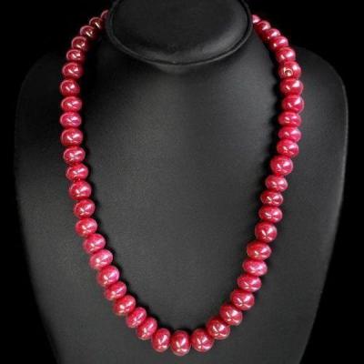 Rub 681a collier parure sautoir rubis ethnique argent 925 vente bijoux 1900 3 