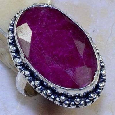 Rub 685a bague chevaliere t63 rubis 18x28mm cachemire bijou ethnique achat vente argent 925