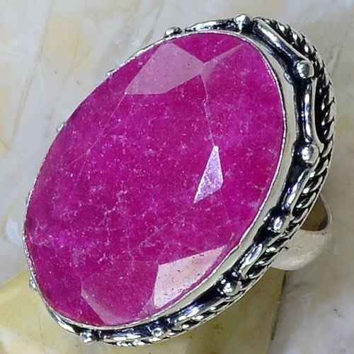 Rub 688c bague chevaliere t56 rubis 18x28mm cachemire bijou ethnique achat vente argent 925