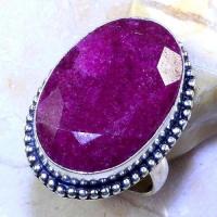 Rub 689a bague chevaliere t62 rubis 18x28mm cachemire bijou ethnique achat vente argent 927