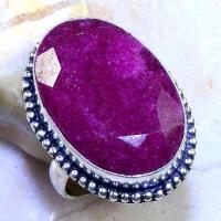 Rub 689b bague chevaliere t62 rubis 18x28mm cachemire bijou ethnique achat vente argent 928