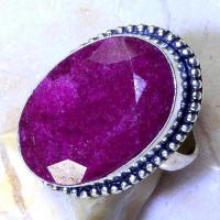 Rub 689c bague chevaliere t62 rubis 18x28mm cachemire bijou ethnique achat vente argent 928