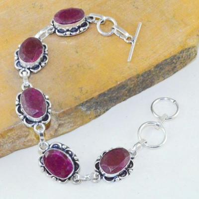 Rub 718a bracelet rubis cachemire 10x15mm reglable achat vente bijou argent 925