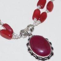 Rub 732c collier rubis cachemire 64gr argent 925