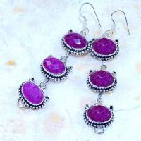 Rub 739b boucles pendants oreilles rubis cachemire achat vente bijou argent 925