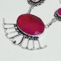 Rub 742c collier parure sautoir rubis cachemire 20x30mm achat vente bijou argent 925