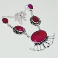 Rub 742d collier parure sautoir rubis cachemire 20x30mm achat vente bijou argent 925