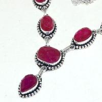 Rub 747b collier rubis cachemire 33gr argent 925