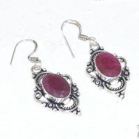 Rub 748c collier boucles oreilles rubis cachemire 64gr argent 925