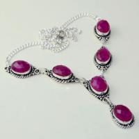 Rub 750a parure collier boucles oreilles rubis cachemire achat vente bijou argent 925