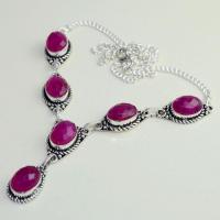 Rub 750d parure collier boucles oreilles rubis cachemire achat vente bijou argent 925