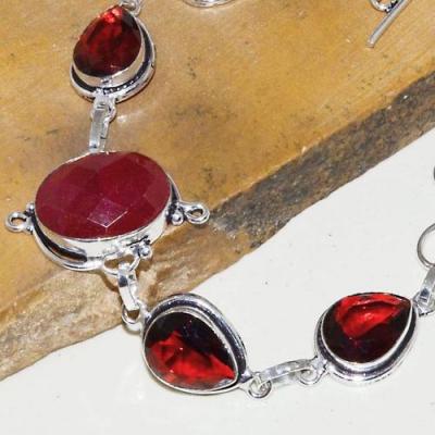 Rub 752a bracelet rubis cachemire grenat achat vente bijou argent 925