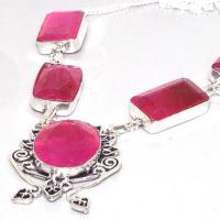 Rub 769b collier rubis cachemire 37gr argent 925