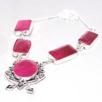 Rub 769d collier rubis cachemire 37gr argent 925