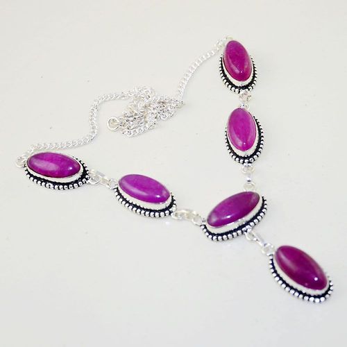 Rub 784a collier parure sautoir marquises rubis cachemire achat vente bijou argent 925