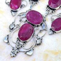 Rub 801c collier boucles oreilles 10x15mm rubis cachemire bijou ethnique achat vente