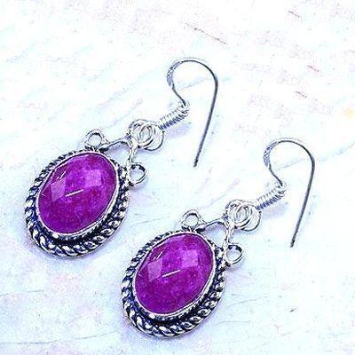 Rub 802b collier boucles oreilles 10x15mm rubis cachemire bijou ethnique achat vente