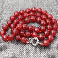 Rub 826b collier parure sautoir 1rangs 8 mm rubis facette 36gr achat vente bijoux ethniques