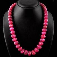 Rub 832a collier parure sautoir 10x15mm rubis grave 132gr achat vente bijoux ethniques