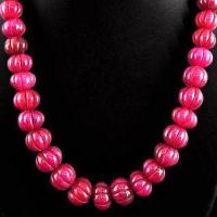 Rub 832b collier parure sautoir 10x15mm rubis grave 132gr achat vente bijoux ethniques