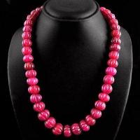 Rub 832d collier parure sautoir 10x15mm rubis grave 132gr achat vente bijoux ethniques