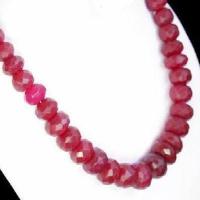 Rub 840c collier parure sautoir 15x20mm rubis perles facettees 172gr achat vente ethniques