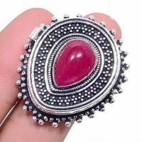 Rub 853c bague chevaliere poison t59 17gr rubis cachemire bijou argent 925 achat vente