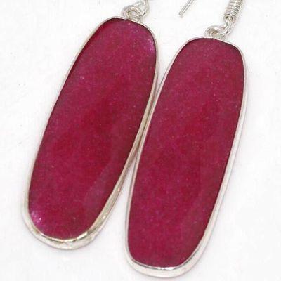 Rub 862c boucles oreilles rubis 12x36mm 10gr achat vente bijoux ethniques argent 925