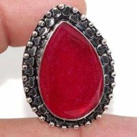 Rub 878a bague ethnique medievale t60 rubis 10gr cachemire 20x30mm bijou argent 925 achat vente