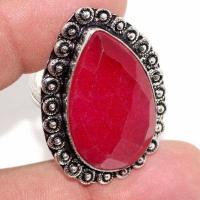 Rub 880a bague ethnique medievale t59 rubis 9gr cachemire 20x30mm bijou argent 925 achat vente