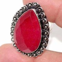 Rub 880b bague ethnique medievale t59 rubis 9gr cachemire 20x30mm bijou argent 925 achat vente