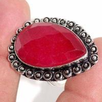 Rub 880c bague ethnique medievale t59 rubis 9gr cachemire 20x30mm bijou argent 925 achat vente