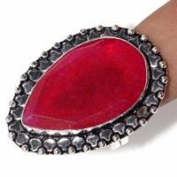 Rub 884c bague ethnique medievale t59 rubis 10gr cachemire 20x30mm bijou argent 925 achat vente