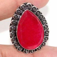 Rub 886a bague ethnique medievale t56 rubis 11gr cachemire 20x30mm bijou argent 925 achat vente